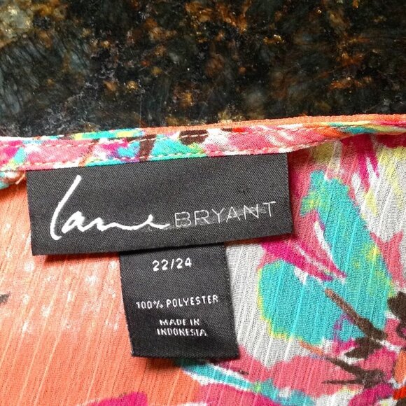 Lane Bryant 22/24 Floral off-shoulder Shrug; Unique, Eclectic Chic, Artistic top - Picture 6 of 6